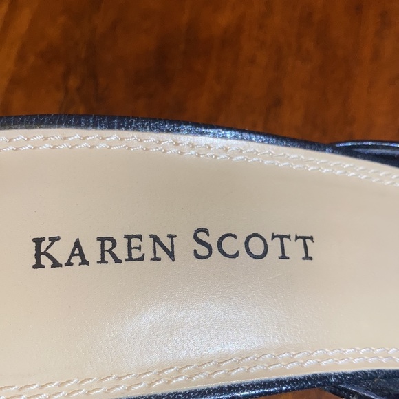 Karen Scott Black Pointed Toe Mules Size 7-1/2M - Picture 7 of 10